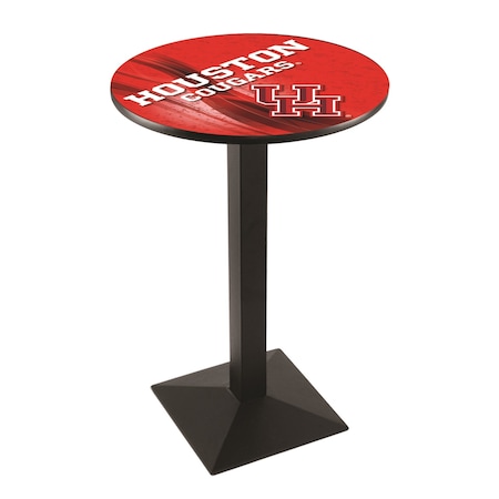 Holland Bar Stool Co 42" Blk Wrinkle Houston Pub Table, 36" dia. Top L217B4236Houston-D2
